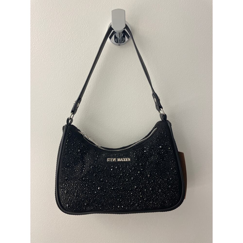 Steve Madden Black Sparkly Rhinestone Shoulder Bag ✨ BNWT